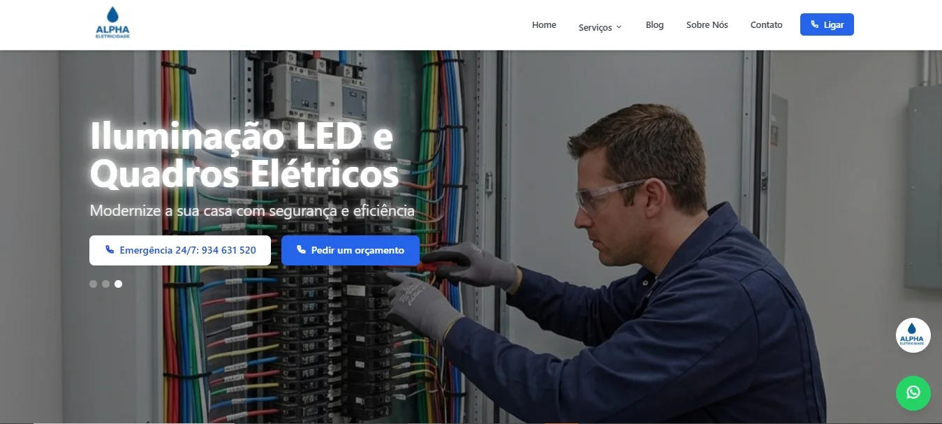 Site Alpha Elétrica